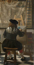 フェルメール『絵画芸術』 1667年 40x47cm 複製 高品質◆ ダヴィンチ バロック レンブラント 絵画 美術 油彩画_画像4