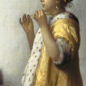 フェルメール『真珠の首飾りの女』 1665年 51x42cm 複製 高品質◆ ダヴィンチ バロック レンブラント 絵画 美術 油彩画の画像3