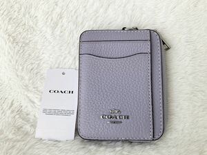 COACH コーチ　コインケース　カードケース　パスケース　パープル