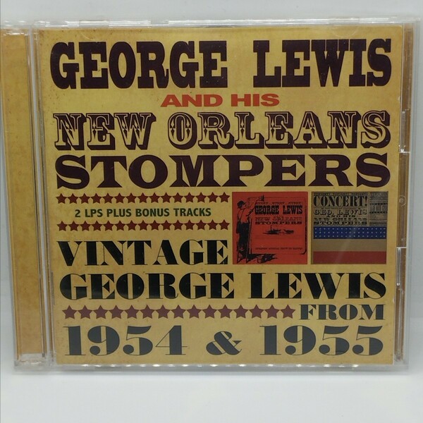 送料無料 CD ジョージ・ルイス&ニュー・オルリーンズ・オール・スターズ / VINTAGE GEORGE LEWIS FROM 1954 & 1955 2枚組