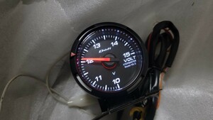 動作確認済！ Defi デフィ 52mm VOLT 電圧計 レーサーゲージ Racer gauge 単体動作モデル 