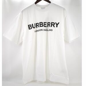 【未使用】 BURBERRY 半袖Tシャツ メンズ ホワイト サイズM 8026017 1002 バーバリー ロゴ プリントT タグ付き ◆3104/磐田店