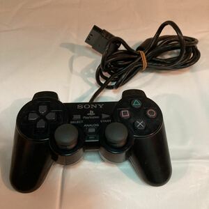 【動作確認済み】SONY PlayStation コントローラー DUALSHOCH2 純正 1個 ブラック 黒 中古 ソニー PS2 デュアルショック 周辺機器 16330