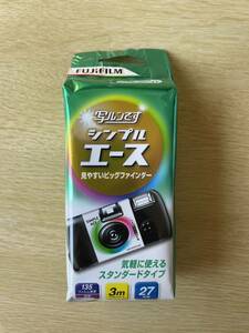 *FUJIFILM.run. simple Ace easily viewable big finder 27 sheets .| unused unopened expiration of a term | disposable camera FUJICOLOR