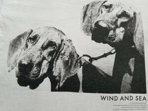 WIND AND SEA ウィンダンシー HAITI 製 アニマル 動物 犬 ドッグ DOG 写真 フォト プリント コットン ロングスリーブ ロンT 長袖 Tシャツ M
