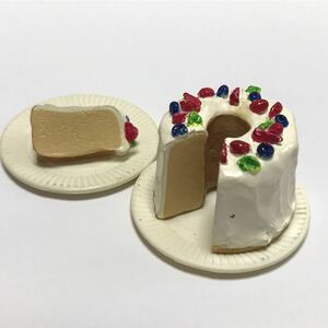 リーメント カフェめし シフォンケーキ フィギュア ミニチュア RE-MENT ぷちサンプル 皿 ケーキ