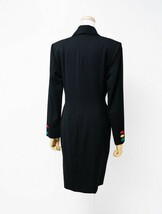 TG5798○USA製*アンテイラー/ANN TAYLOR*ウール100％*ショールカラー*ロングコート*サイズ2*ブラック系_画像2