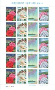  Furusato Stamp Kanagawa prefecture. flower ( Kanagawa prefecture ) Kanto -49 Lee fret manual attaching ******