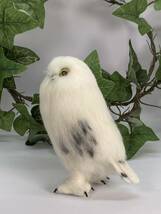 羊毛フェルト fu-min シロフクロウ ハンドメイド 鳥とり トリ 猛禽類 白フクロウ リアル_画像5
