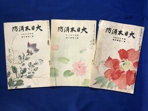 レCK57ア●大日本消防 3冊セット 昭和3年 日本大震火災史/消防組視察記/大阪を中心とする防空演習の記/戦前