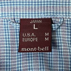 mont-bell 半袖シャツ 半袖 シャツ レディース Lサイズ チェック柄 モンベル 古着 アウトドアの画像2