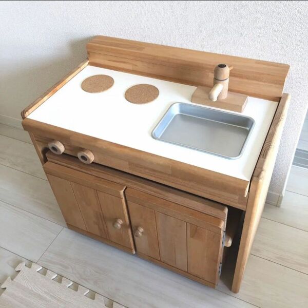 ままごと　キッチン　デスク　学習机　木製　日本製 木製キッチン
