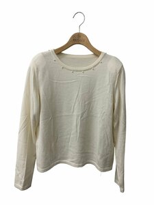 フォクシーブティック SNOW PERLE SWEATER 42420 ニット 42 ホワイト パール カシミヤ混