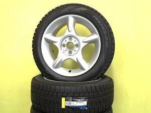 S3658 新品 195/55R16 ピレリ アイス アシンメトリコ 中古 MINI 純正 6.5J +48 4H 100 シルバー R50 R52 R53 R55 R56 R57 R58 R59 在庫処分