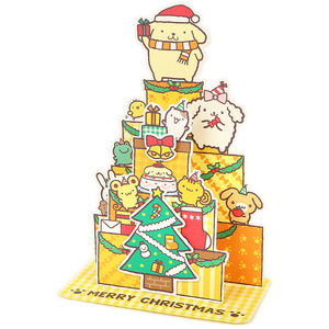 ポムポムプリン クリスマスカード 立体カード ブーツツリー サンリオ sanrio キャラクター サンリオ sanrio キャラクター