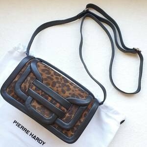 [Новый / неиспользованный] Пьер Харди Мини Альфа Плековой сумка коричневый леопард WR09