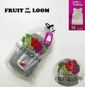 未使用品 /M/ FRUIT OF THE LOOM グレー ワッフルタンクトップ ノースリーブ レディース トップスカジュアルシンプル フルーツオブザルーム