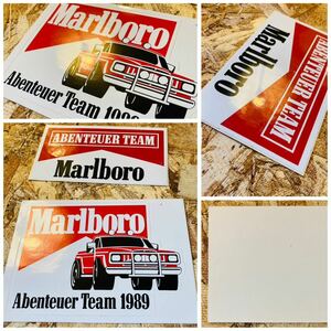 80' vintage euro Marlboro Abenteuer Team sticker×2◆ビンテージ欧州マルボロアドベンチャーチームステッカー◆昭和レトロ◆当時煙草◇