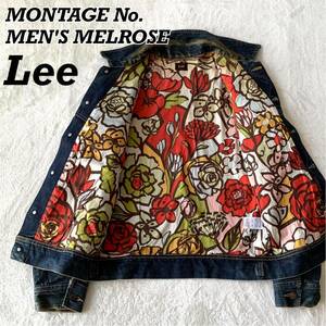 [ очень редкий ]LEE × MONTAGE No. MEN'S MELROSE Lee monta-ju мужской Melrose Denim жакет G Jean общий рисунок подкладка 