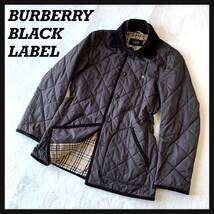 【人気】BURBERRY BLACK LABEL バーバリー ブラック レーベル 中綿 キルティング ジャケット ノバチェック裏地 _画像1