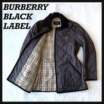 【人気】BURBERRY BLACK LABEL バーバリー ブラック レーベル 中綿 キルティング ジャケット ノバチェック裏地 _画像2