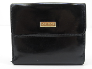 d80238-ap [送料280円]中古◇GUCCI グッチ 財布 コンパクトウォレット ブラック [170-231017]