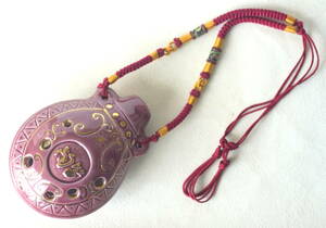 未使用 是誠 陶笛 オカリナ 台湾 装飾的 楽器 ペンダント