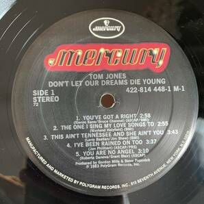 【US盤Org.】Tom Jones Don't Let Our Dreams Die Young (1983) Mercury 814 448-1 M-1の画像3