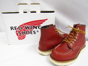 RED WING 8875 Irish Setter MOC TOE レッド・ウイング アイリッシュセッター モックトゥ 犬タグ 復刻 赤茶 25.0cm 中古品 ◆13097