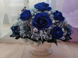 *Rose House* preserved flower! sapphire blue in present .!
