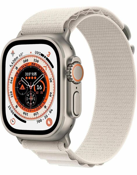 【新品】Apple Watch Ultra GPS＋Cellularモデル 49mm スターライトアルパインループ L
