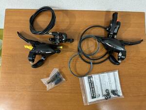 【未使用品】SHIMANO シマノ 油圧ブレーキ・前後セット/シフター一体型3ｘ7S　シマノ ST-EF505/BR-MT200