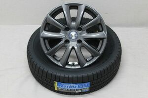 シトロエン C3 C4 トピー チームスパルコ ヴァローザ 15インチ ダンロップ WM03 195/65R15 2020年 新品 スタッドレス 中古ホイール