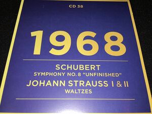 カラヤン シューベルト 交響曲 8 未完成 J.シュトラウス2世 ドナウ ワルツ ポルカ 行進曲 ウィーン・フィル ザルツブルク音楽祭 ライヴ 紙