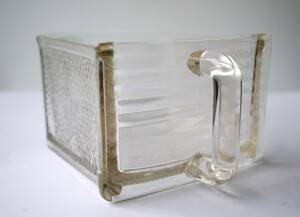  ドイツ Beka社 1950年 ガラス容器 スコップ型 ストッカー ハンドル付 Original Beka プレスガラス　キャニスター　スパイスコンテナ