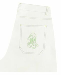 yardsale goblin jeans White/Green デニム XL