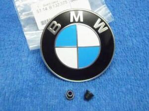 即日発送 BMW 純正 OE ボンネットエンブレム 82mm グロメット付 E36E39E46E53E70E71E60E63E65