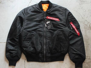 新品 XLサイズ アメリカ企画 ALPHA INDUSTRIES MA-1 NYLON JACKET CORE SPEC BLACK アルファ フライトジャケット ブラック