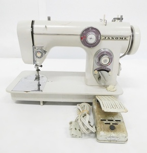 02 65-580008-24 [Y] JANOME ジャノメ MODEL 672 ミシン フットペダル付き 手工芸 ハンドクラフト 旭65