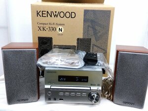 ケンウッド コンポ 2022年製 R-XK330 美品 KENWOOD ミニコンポ ウッド オーディオ機器 コンパクト CD Bluetooth ブルートゥース