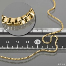 ネックレス チェーン サージカルステンレス 316L 金色 ベネチアンチェーン 幅1.5mm 長さ40cm_画像2