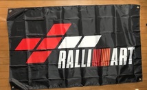 お部屋に！オフ会で目立つ！三菱　ラリーアート　RALLI///ARTロゴ　タペストリー　フラッグ　特大サイズ　送料無料！　パジェロ　ランエボ_画像1