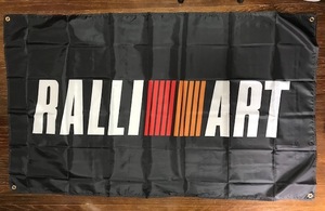 お部屋に！　オフカイに！　三菱　ラリーアート　RALLI///ARTロゴ　タペストリー　フラッグ　特大サイズ　送料無料！　パジェロ　ランエボ