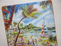 新品※レトロブリキ看板/アンティーク加工/HAWAII ハワイ　カンタス航空_画像2