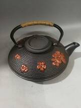 《民・鉄瓶・花卉紋・茶道具・煎茶道具》極細工・骨董品・古賞物・中国古玩・中国古美術_画像7