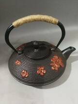 《民・鉄瓶・花卉紋・茶道具・煎茶道具》極細工・骨董品・古賞物・中国古玩・中国古美術_画像3