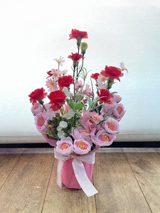 ● コレクター必見 カーネーション 造花 花 ピンク 赤 オブジェ 飾り インテリア 雑貨 置物 Ca493