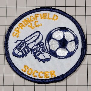 AP47 スプリングフィールド サッカー 丸形 ビンテージ ワッペン パッチ SPRINGFIELD Y.C. SOCCER