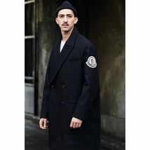 超限定AMI コラボ 美品！モンクレール オーバーサイズ チェスター ダウン コート BRENNO ！ MONCLER ami アミ ネイビー ウール 国内正規品_画像1