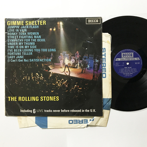 UKイギリス盤 ORIG LP■Rolling Stones■Gimme Shelter■Decca 青ボックスド・デッカ・ラベル スリーヴ付 ステレオ【試聴できます】